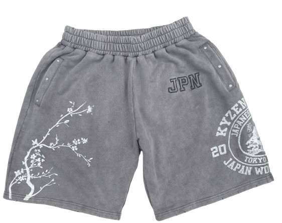 Grey Kyzen "Japanese Culture" Sweat Shorts